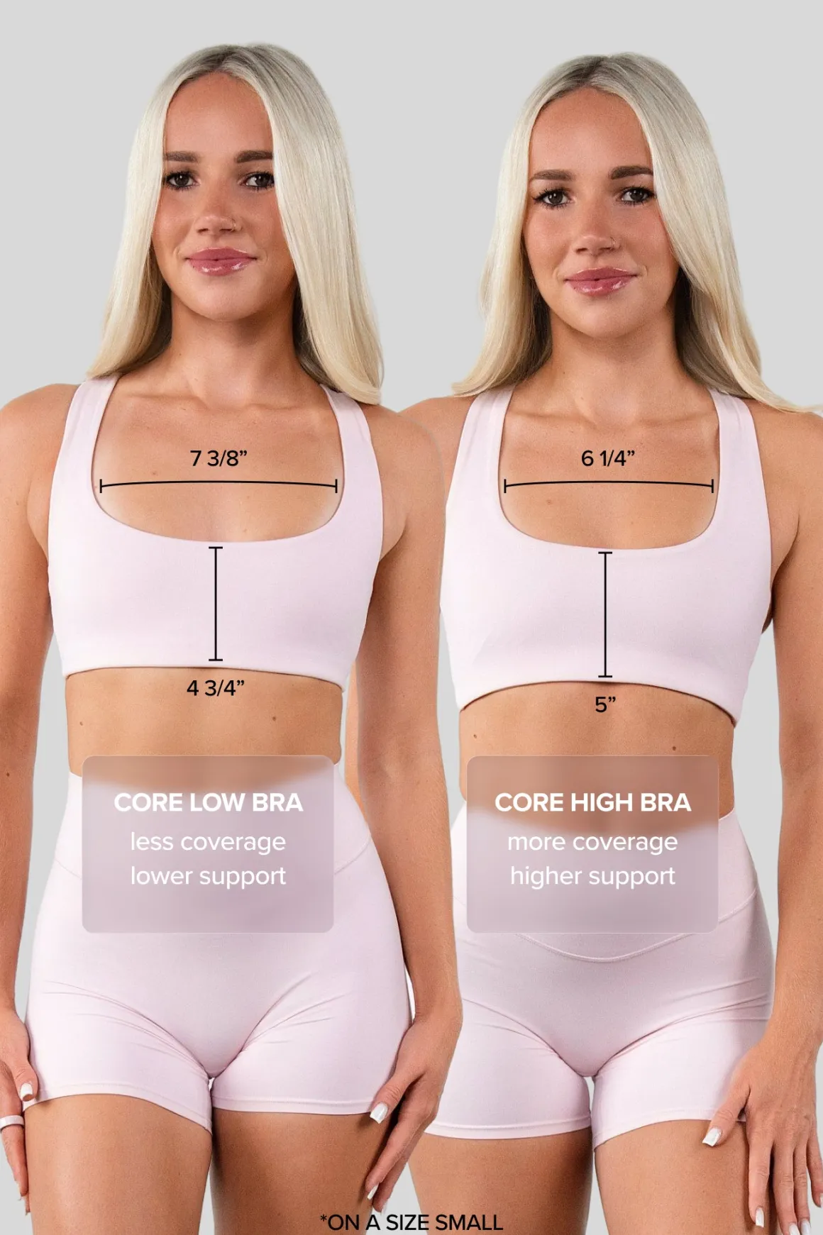 Cloud II™ Core Low Bra - Rose Quartz
