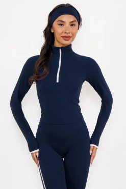 Cloud II™ Fitted Half Zip - Nocturne Contrast