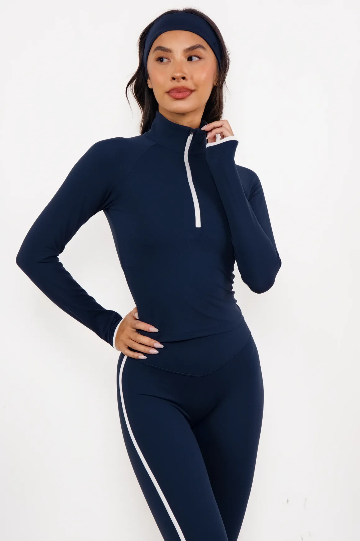Cloud II™ Fitted Half Zip - Nocturne Contrast