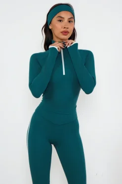 Cloud II™ Fitted Half Zip - Spruce Contrast