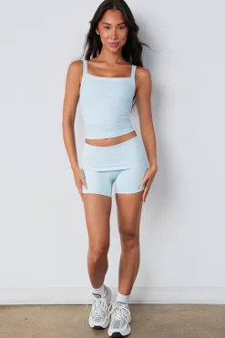 Cloud II™ Foldover Mini Short - Clear Sky Washed