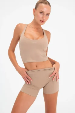 Cloud II™ Lace Up Tank - Khaki