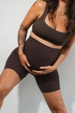 Cloud II™ Maternity Rider Short - Espresso