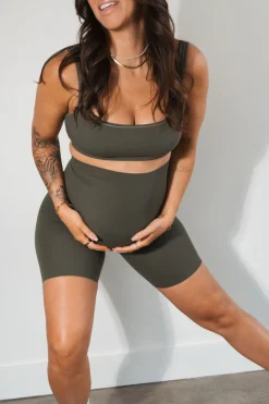Cloud II™ Maternity Rider Short - Olive