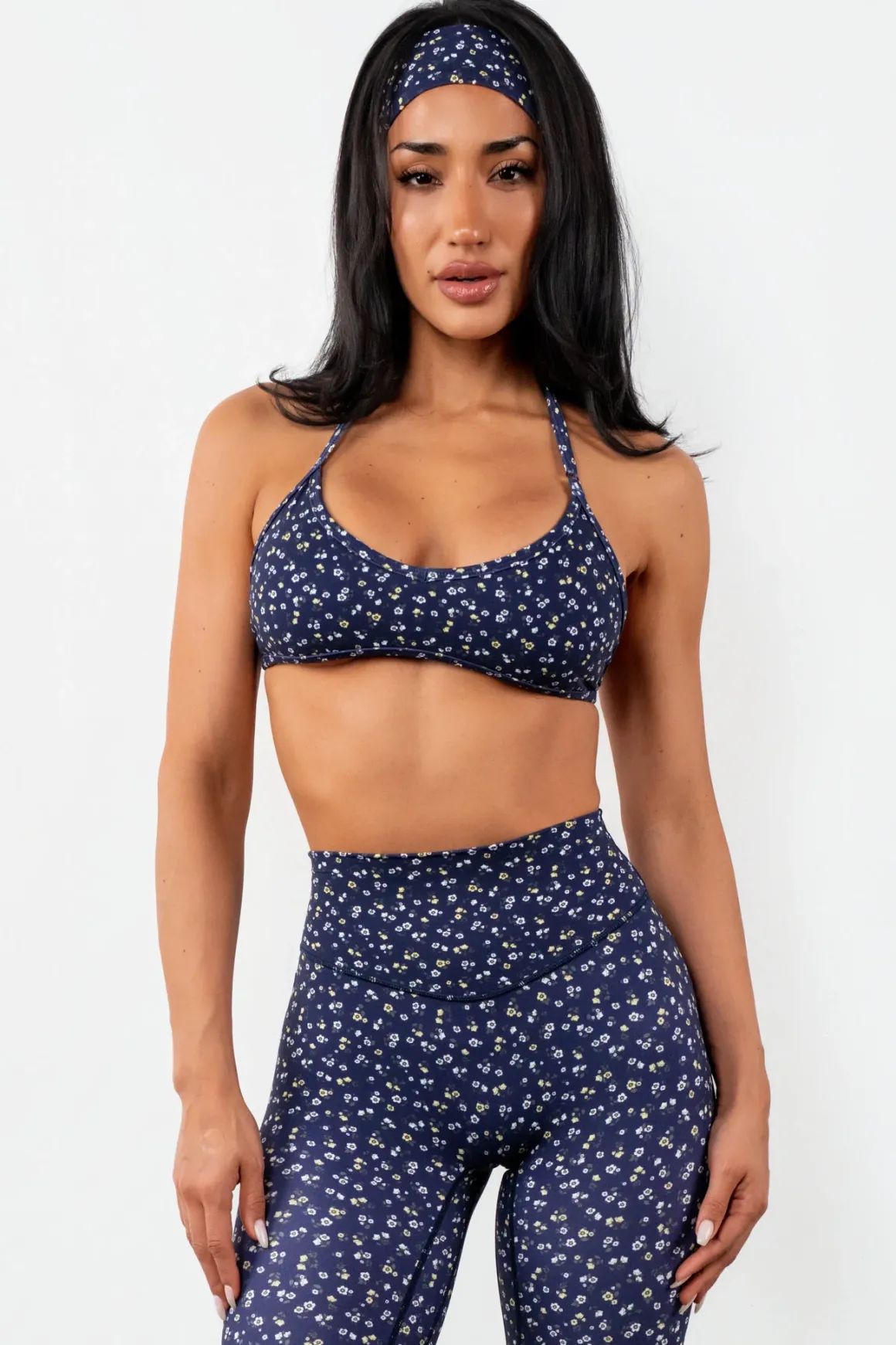 Cloud II™ Micro Halter Bra - Oxford Microfloral