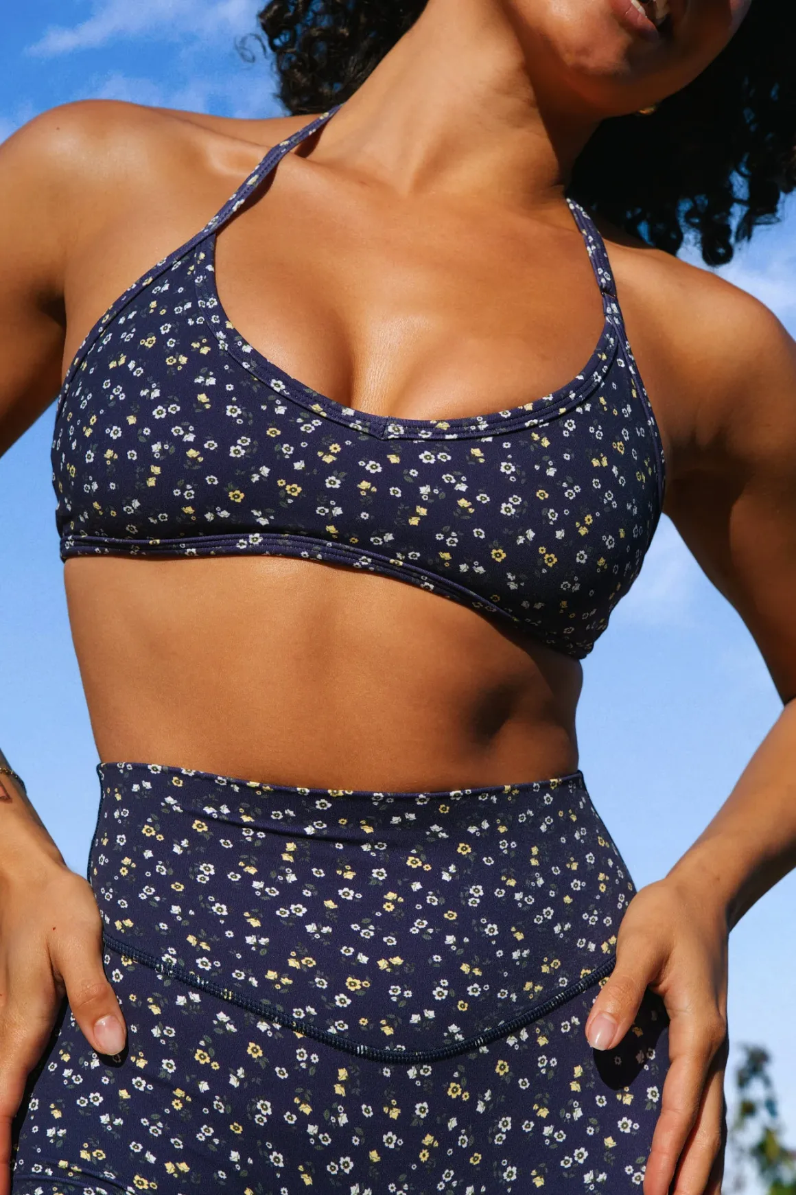Cloud II™ Micro Halter Bra - Oxford Microfloral