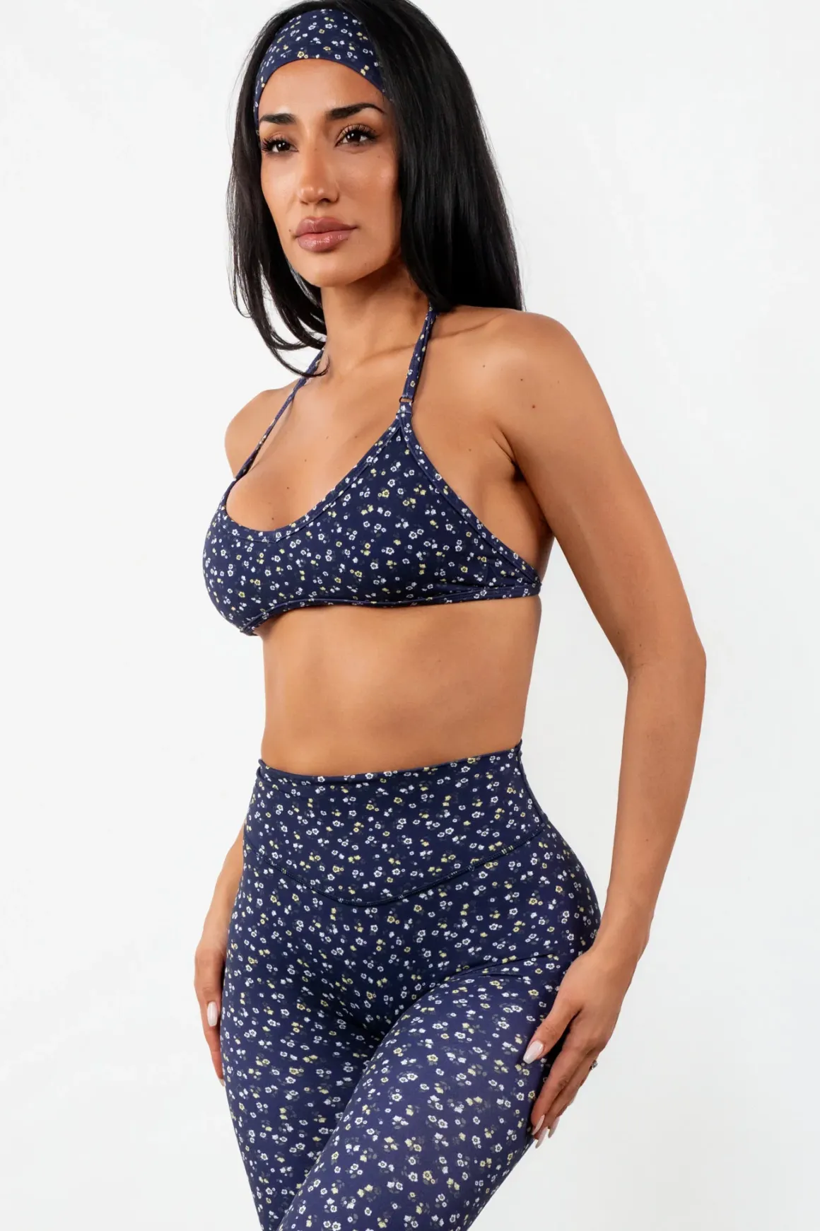 Cloud II™ Micro Halter Bra - Oxford Microfloral