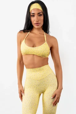Cloud II™ Micro Halter Bra - Sunny Microfloral