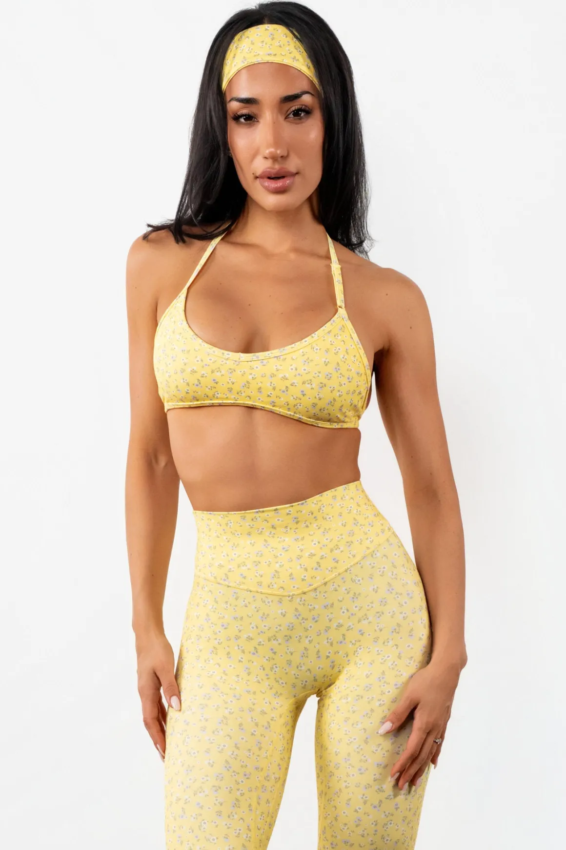 Cloud II™ Micro Halter Bra - Sunny Microfloral