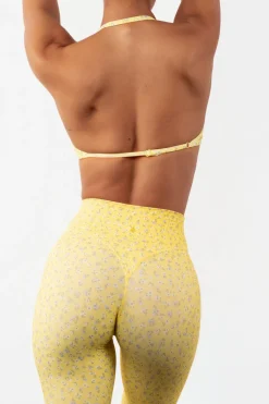 Cloud II™ Micro Halter Bra - Sunny Microfloral