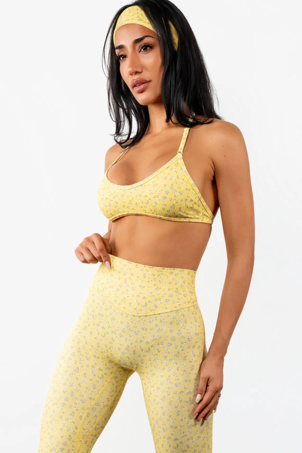 Cloud II™ Micro Halter Bra - Sunny Microfloral