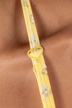 Cloud II™ Micro Halter Bra - Sunny Microfloral