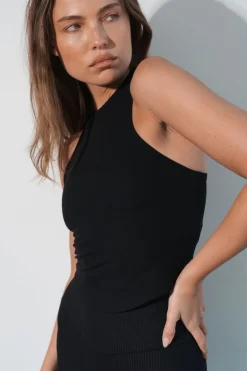 Cloud II™ Rib High Neck Tank - Midnight