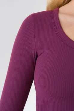 Cloud II™ Rib U Long Sleeve - Mulberry