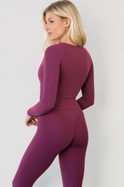 Cloud II™ Rib U Long Sleeve - Mulberry