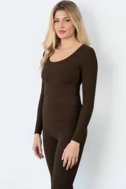 Cloud II™ Rib U Long Sleeve - Walnut
