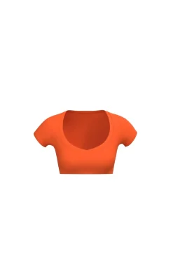 Cloud II™ V Cropped Tee - Peach