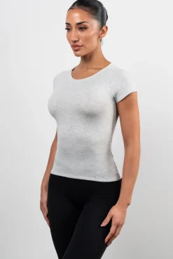 Vitality Basis® Raglan Tee - Stone Heather
