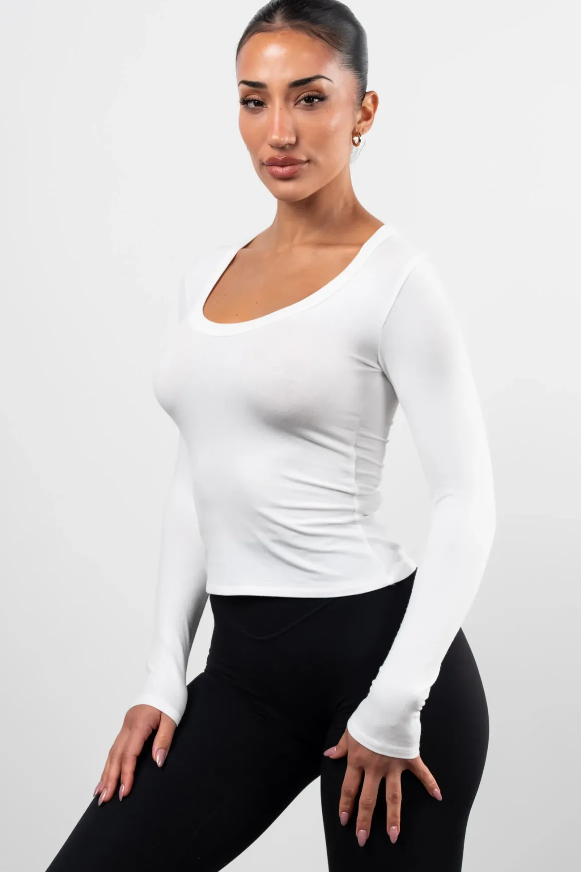 Vitality Basis® Scoop Long Sleeve - Snow