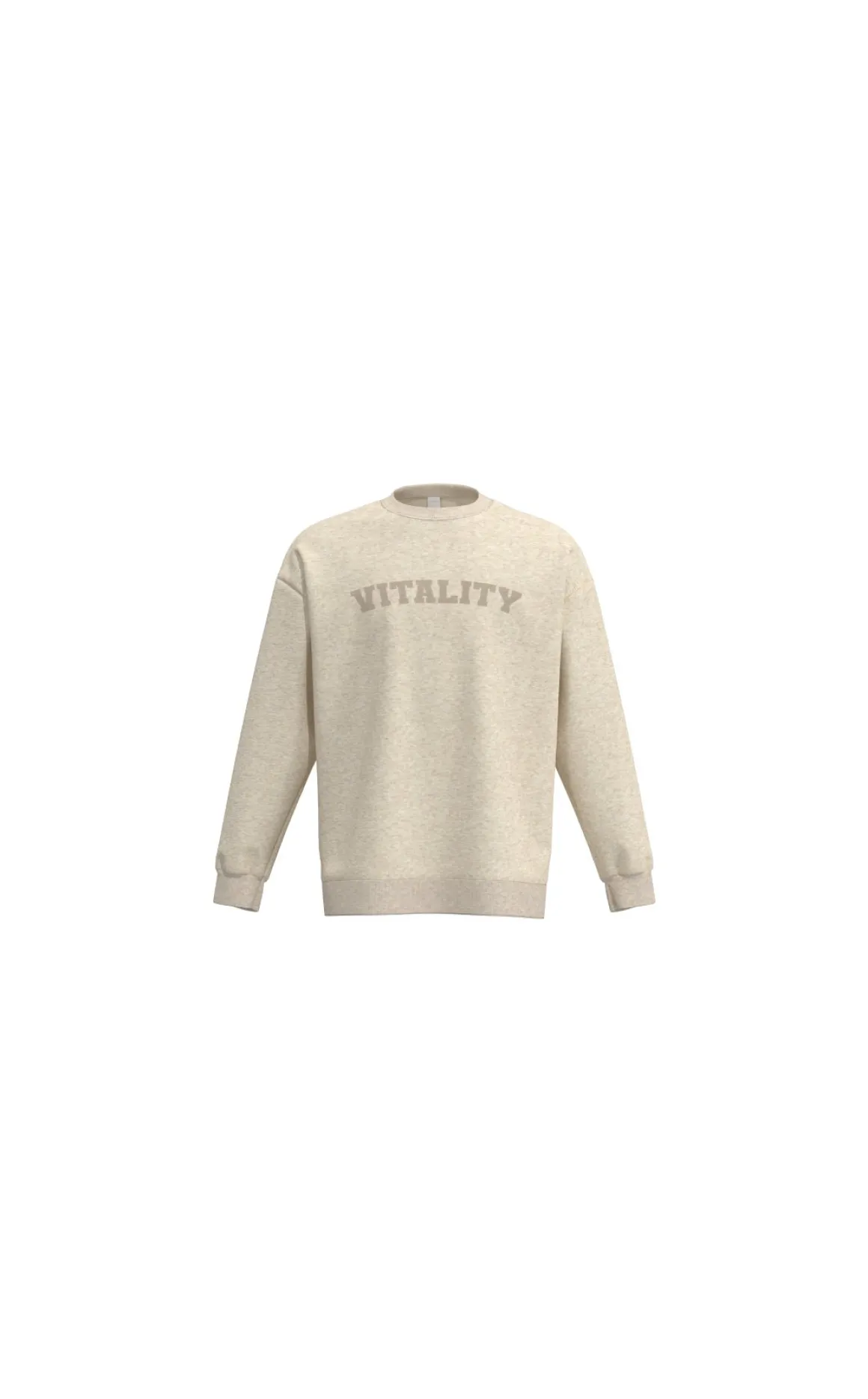Vitality Cozy® Uni Crew - Oat Marl - Varsity