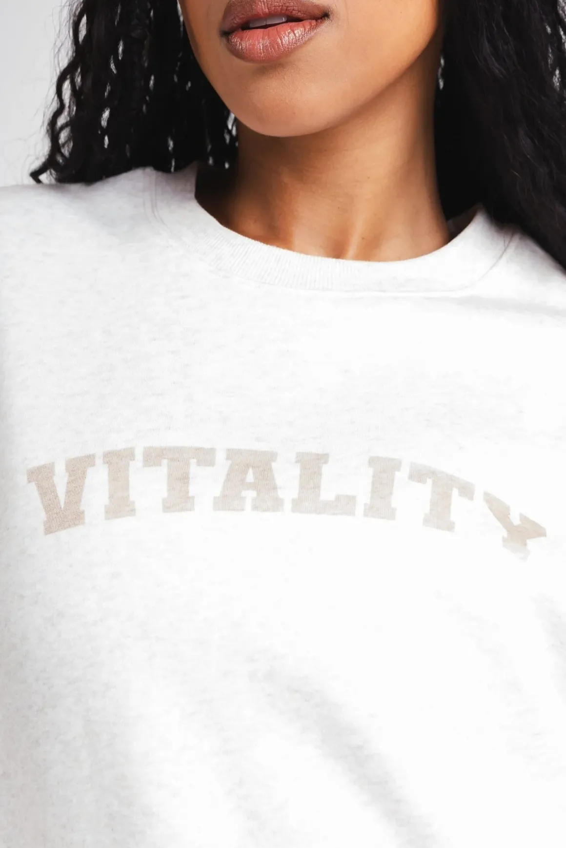 Vitality Cozy® Uni Crew - Oat Marl - Varsity