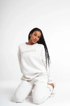 Vitality Cozy® Uni Crew - Oat Marl - Varsity
