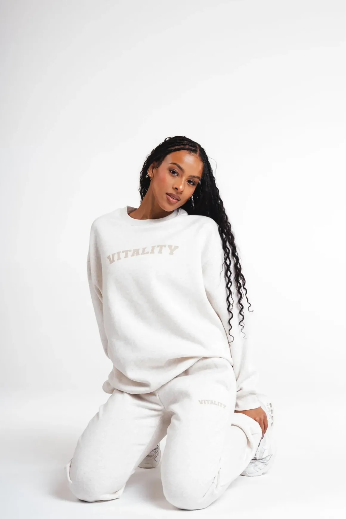 Vitality Cozy® Uni Crew - Oat Marl - Varsity
