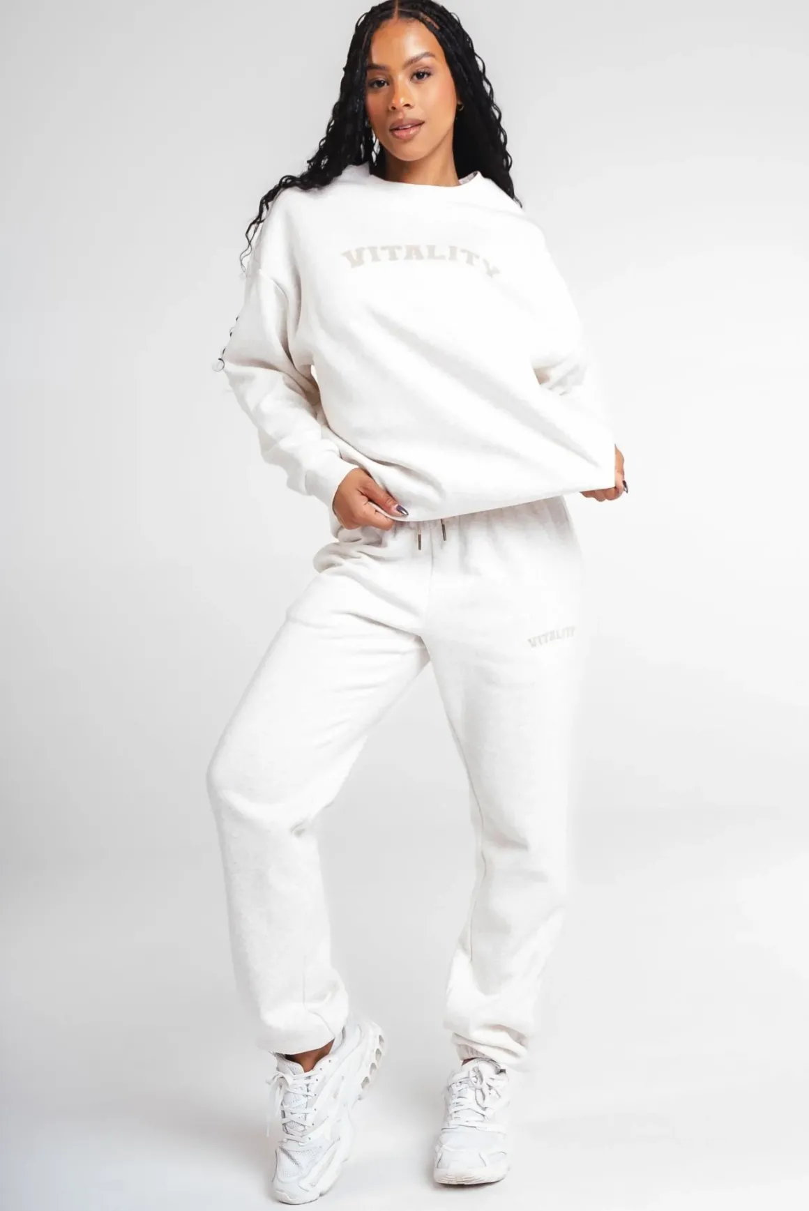 Vitality Cozy® Uni Crew - Oat Marl - Varsity