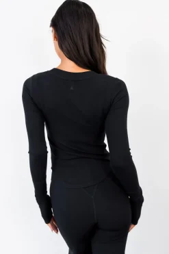 Vitality Essential Rib Scoop Top - Midnight
