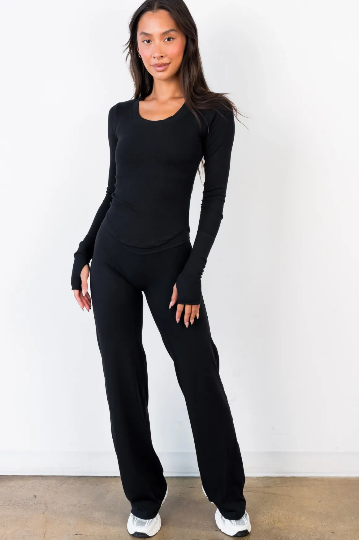 Vitality Essential Rib Scoop Top - Midnight