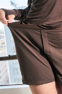Vitality Float Rib Boxer Short - Cocoa
