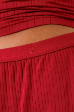 Vitality Float Rib Boxer Short - Crimson