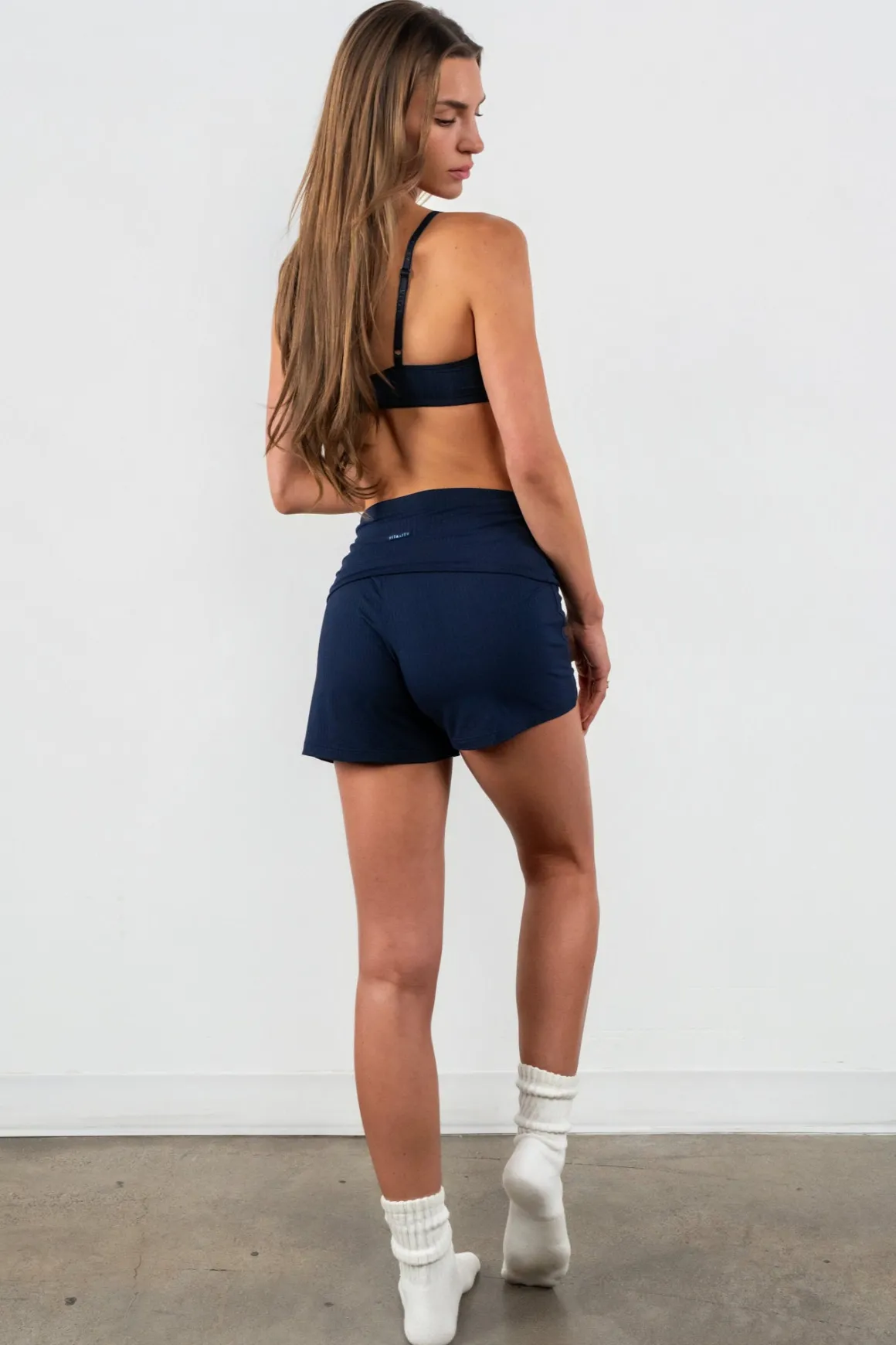 Vitality Float Rib Foldover Short - Oxford