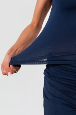 Vitality Float Rib Henley Tee - Oxford