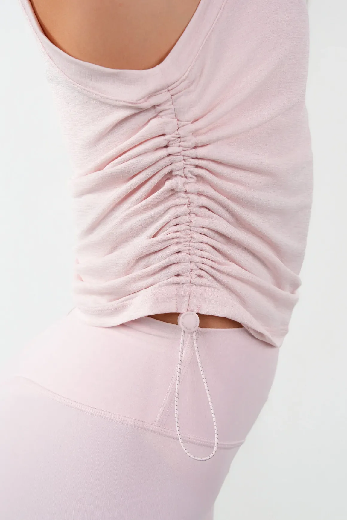 Vitality Flow Cinch Tank - Rose Quartz