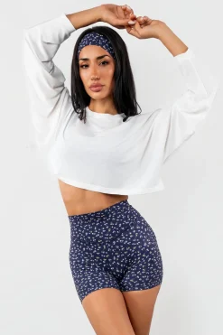 Vitality Flow Crop Long Sleeve - Snow