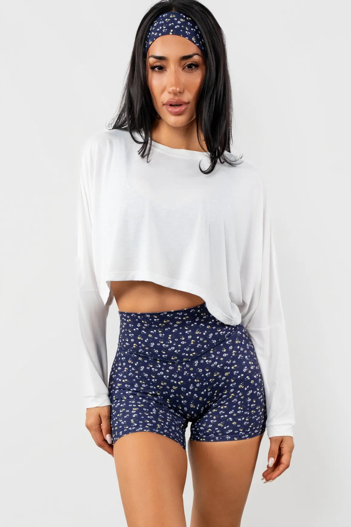 Vitality Flow Crop Long Sleeve - Snow