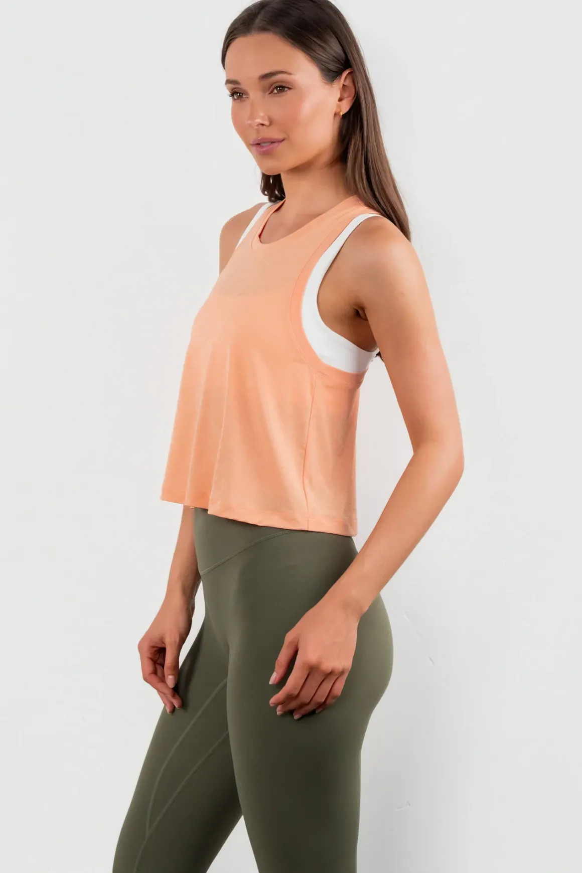 Vitality Flow Racer Tank - Light Peach