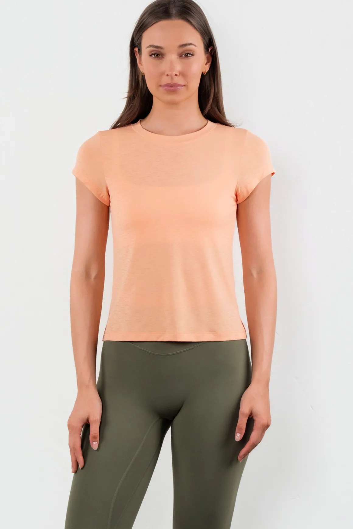 Vitality Flow Simple Tee - Light Peach