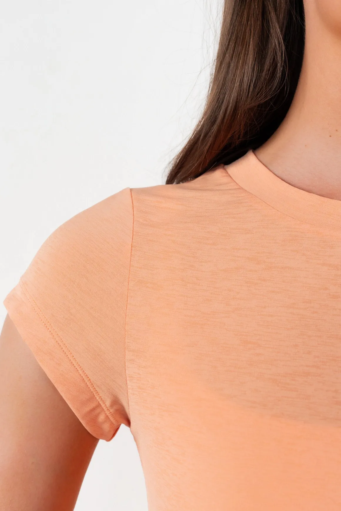 Vitality Flow Simple Tee - Light Peach
