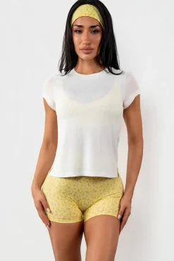 Vitality Flow Simple Tee - Snow