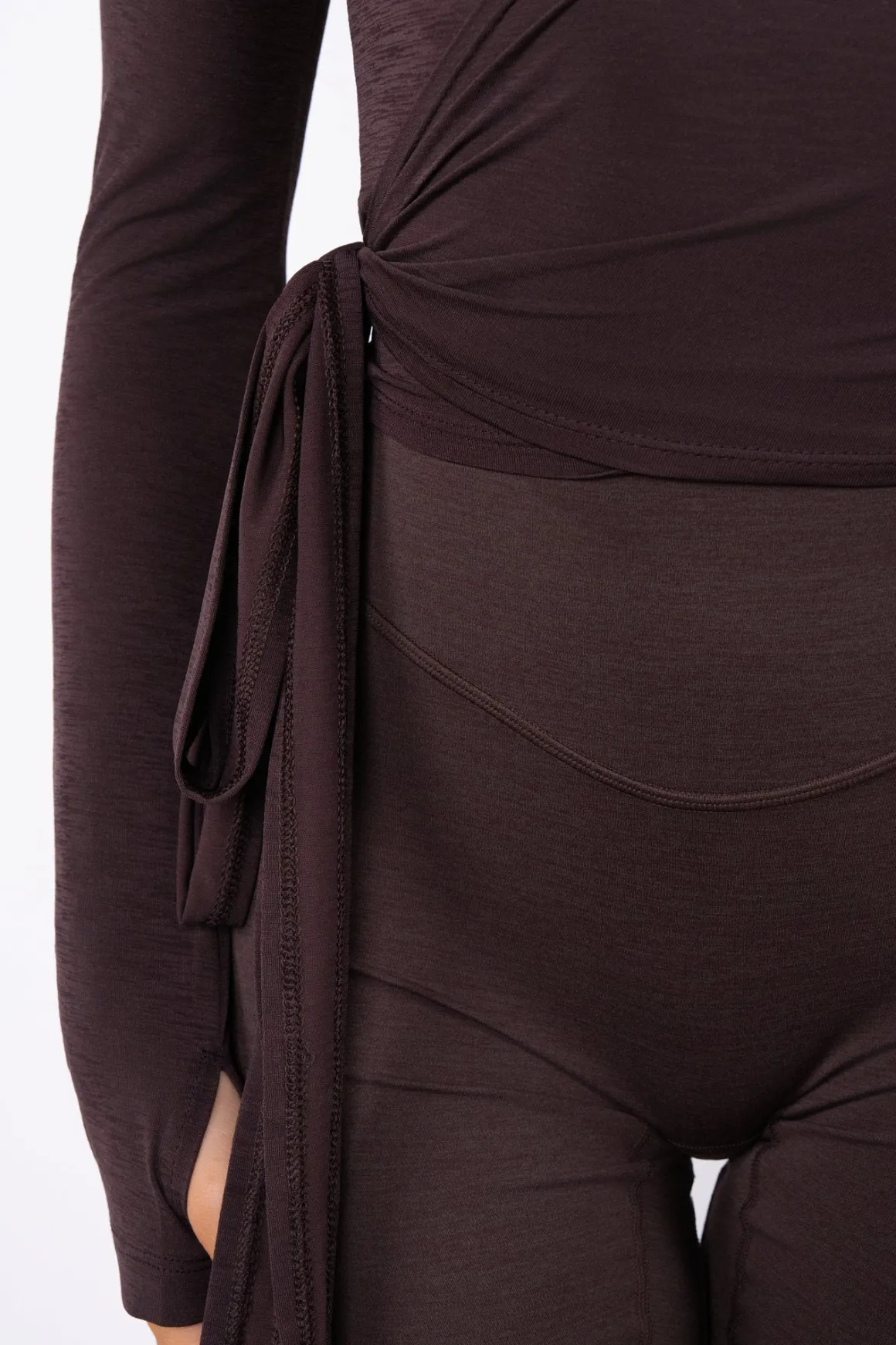 Vitality Flow Wrap Top - Espresso