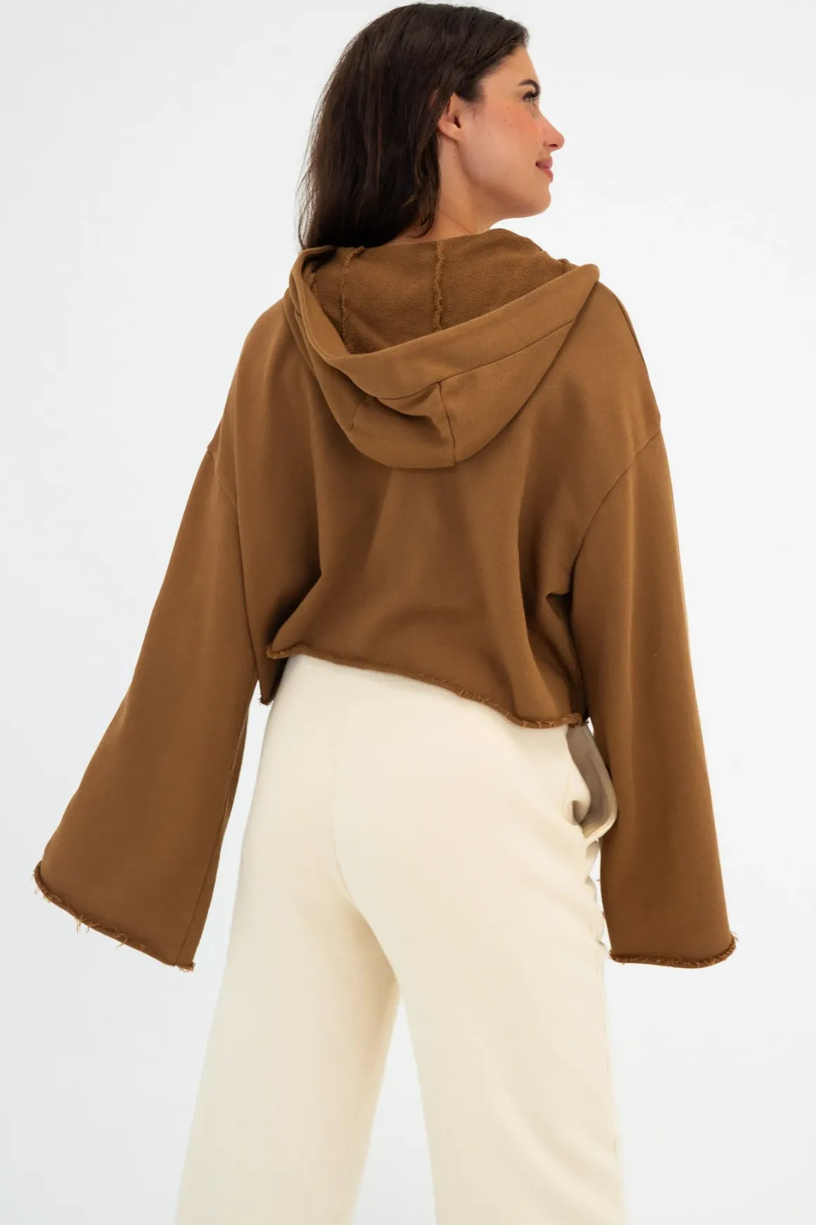 Vitality Homebody® Bell Sleeve Hoodie - Crocodile Washed
