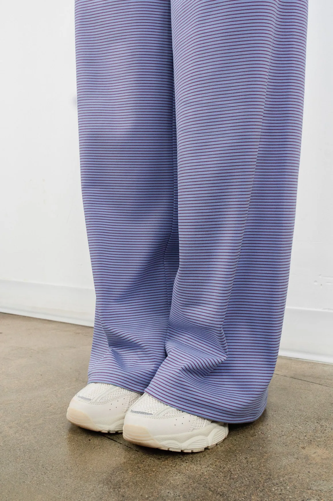 Vitality Microstripe Foldover Pant - Bluebird Microstripe