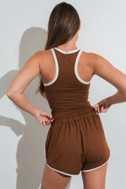 Vitality Motive® Dolphin Short - Toffee Contrast