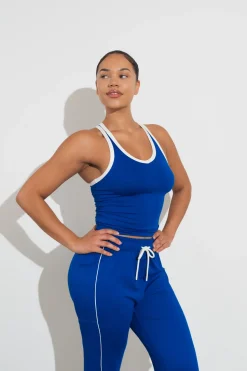 Vitality Motive® Racer Tank - River Contrast