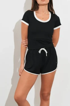 Vitality Motive® Scoop Tee - Midnight Contrast