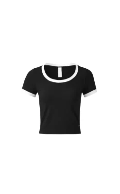 Vitality Motive® Scoop Tee - Midnight Contrast