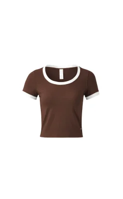 Vitality Motive® Scoop Tee - Toffee Contrast