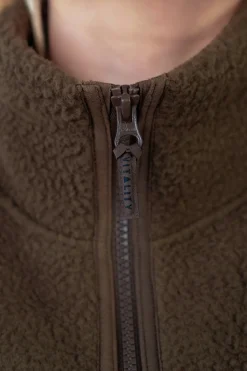 Vitality Polar Fleece Cropped Vest - Toasted Walnut